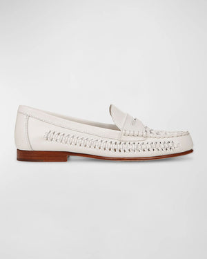 Woven Penny Loafer in Coconut