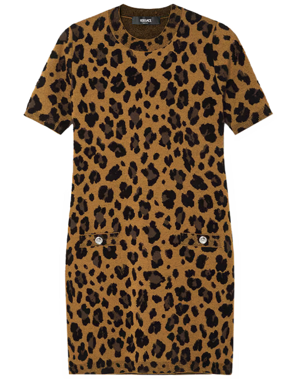 Chestnut Leopard Jacquard Dress