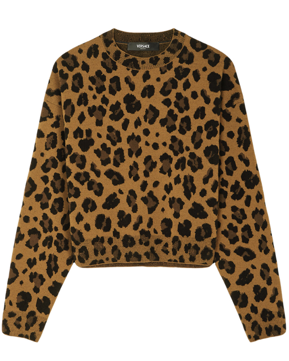 Chestnut Leopard Jacquard Sweater