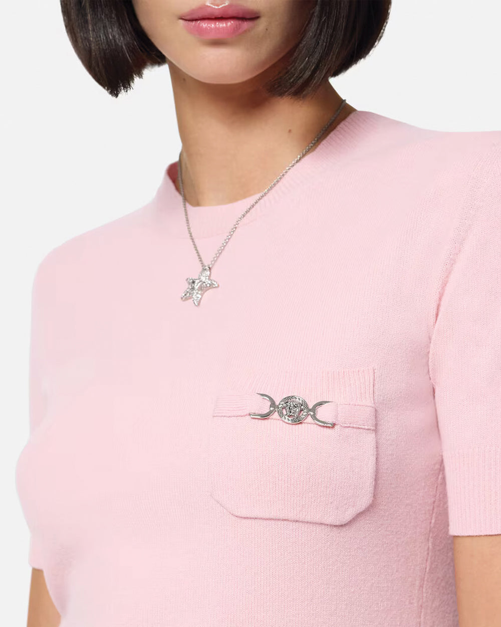 Dusty Rose Medusa Pocket Sweater