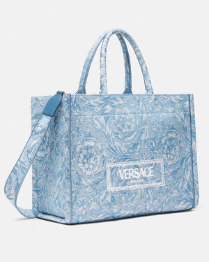 Barocco Athena Large Tote Bag in Baby Blue