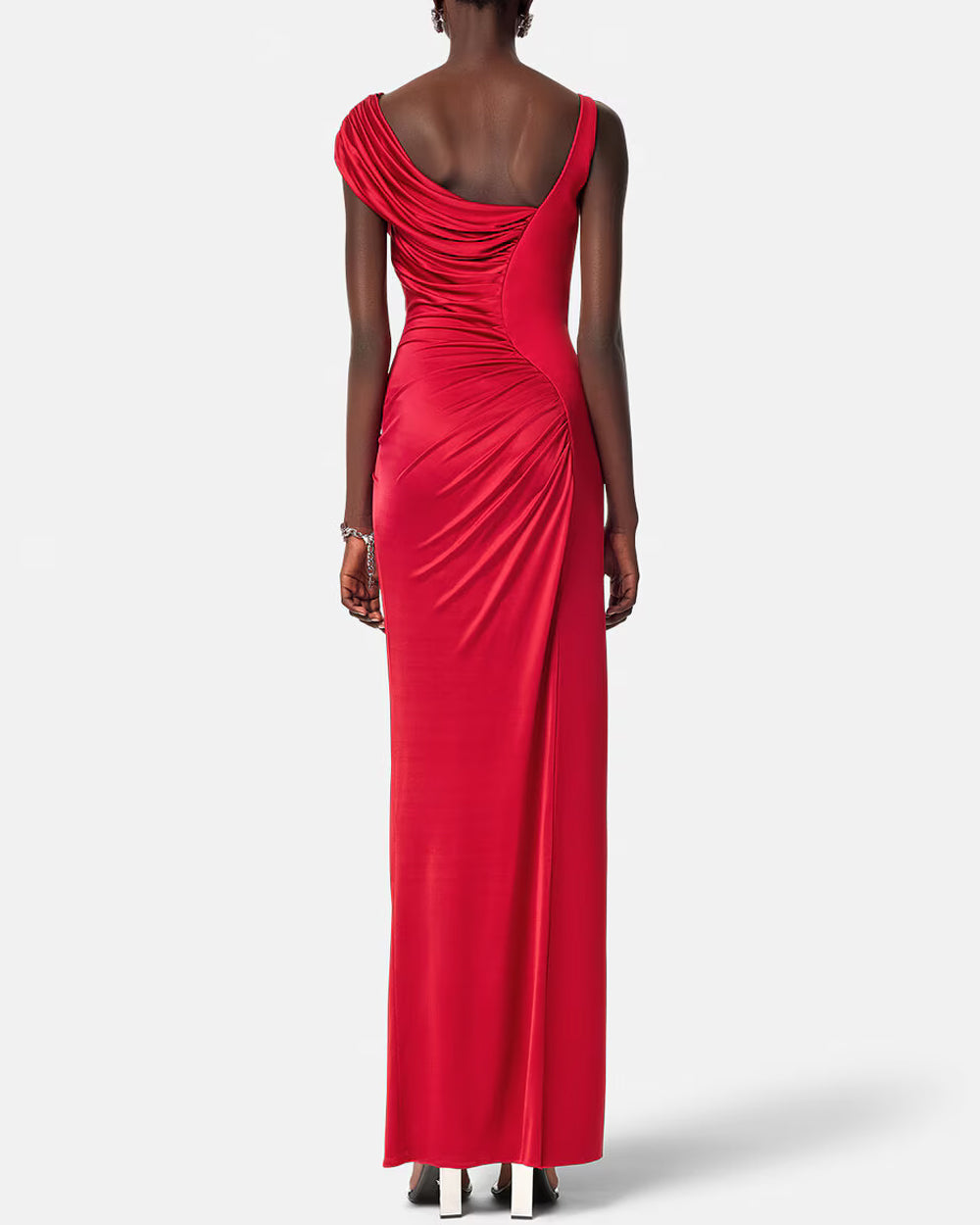 Lipstick Red Jersey Medusa Gown