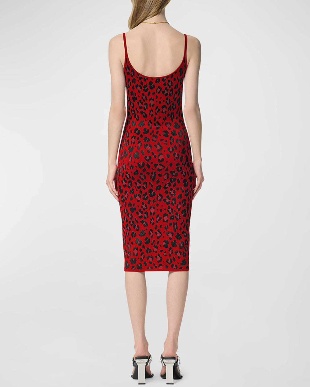 Lipstick Red Knit Animalier Dress