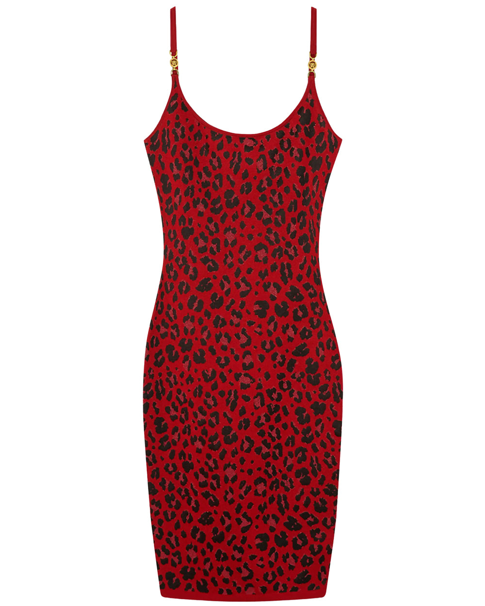 Lipstick Red Knit Animalier Dress