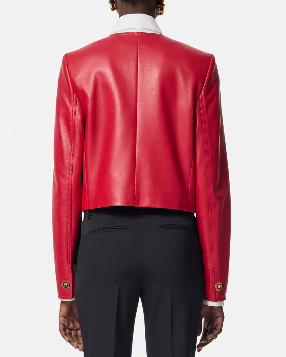 Lipstick Red Leather Jacket