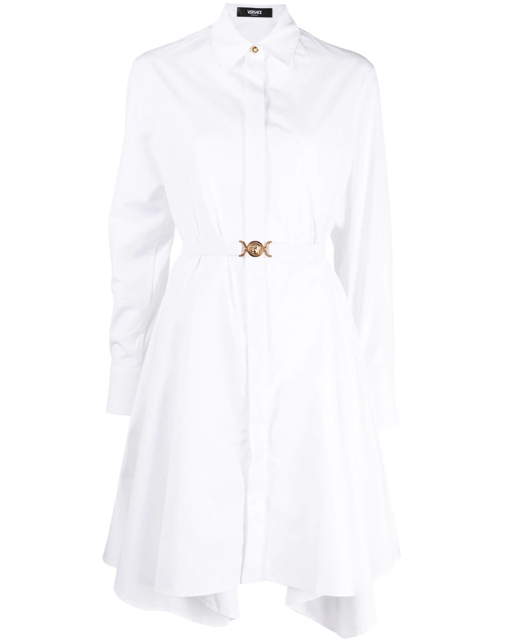 Optical White Icon Shirt Dress