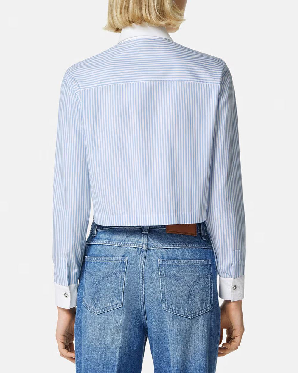 Pastel Blue and White Oxford Stripe Shirt