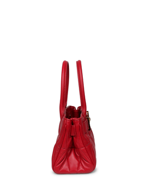 Small Medusa ’95 Quilted Leather Tote in Lipstick Red