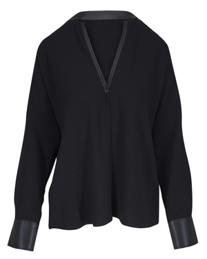 Black Dolman Sleeve Blouse