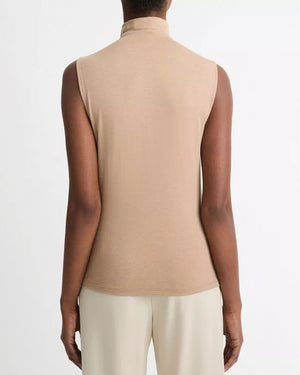 Cashew Sleeveless Turtleneck