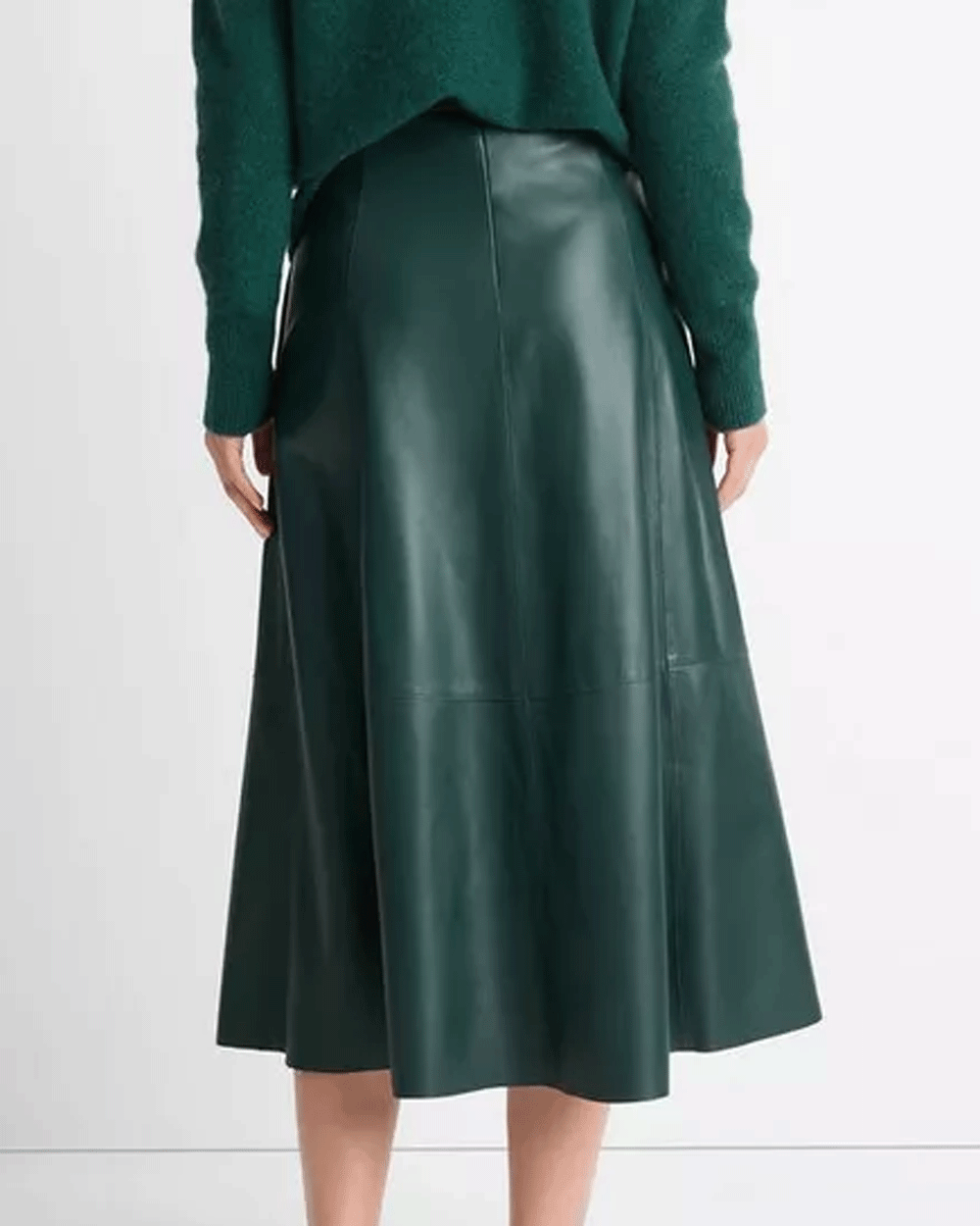 Juniper Flared Leather Skirt