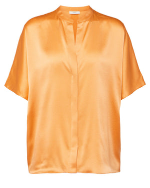 Kumquat Short-Sleeve Dolman Button Front Blouse