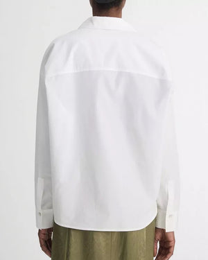 Optic White Quarter Placket Shirt