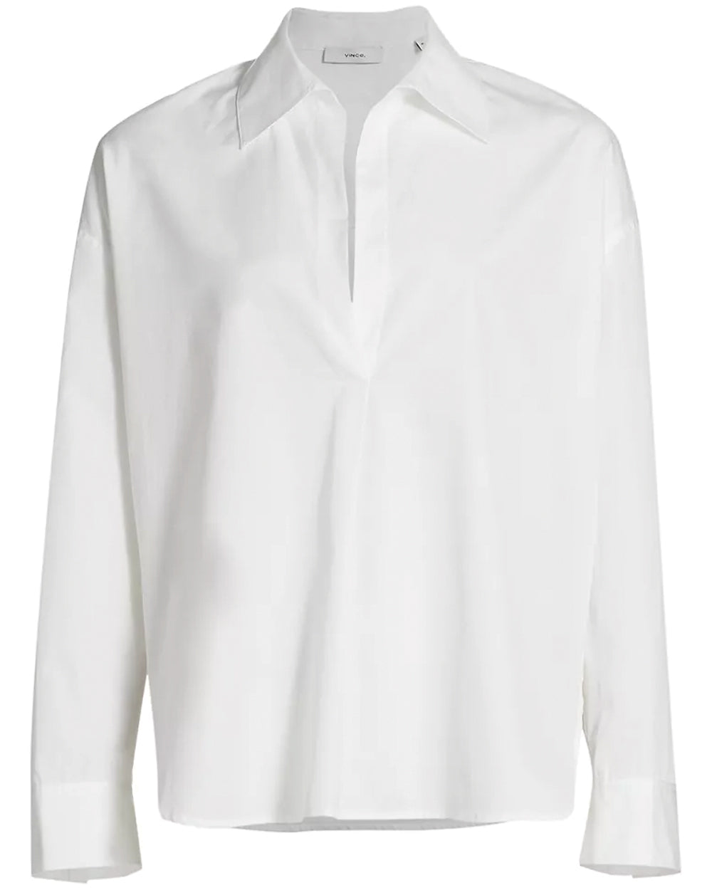 Optic White Quarter Placket Shirt