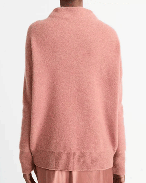 Vintage Rose Boiled Funnel Neck Pullover