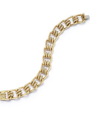 Diamond Huxley Coil Link Bracelet