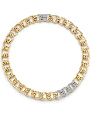 Huxley Diamond Coil Link Necklace