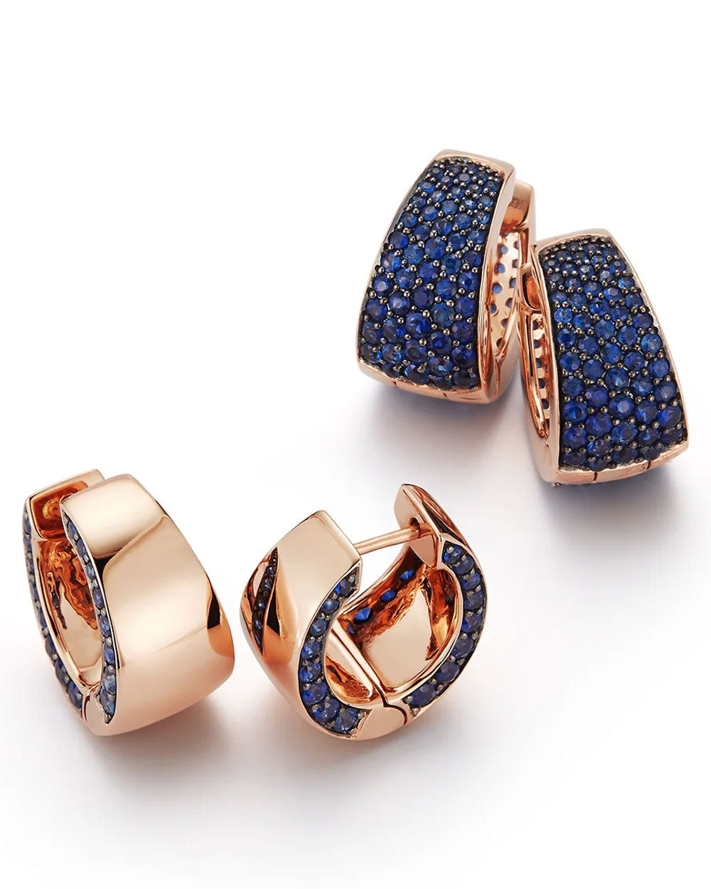 Lytton Blue Sapphire Edge Earrings