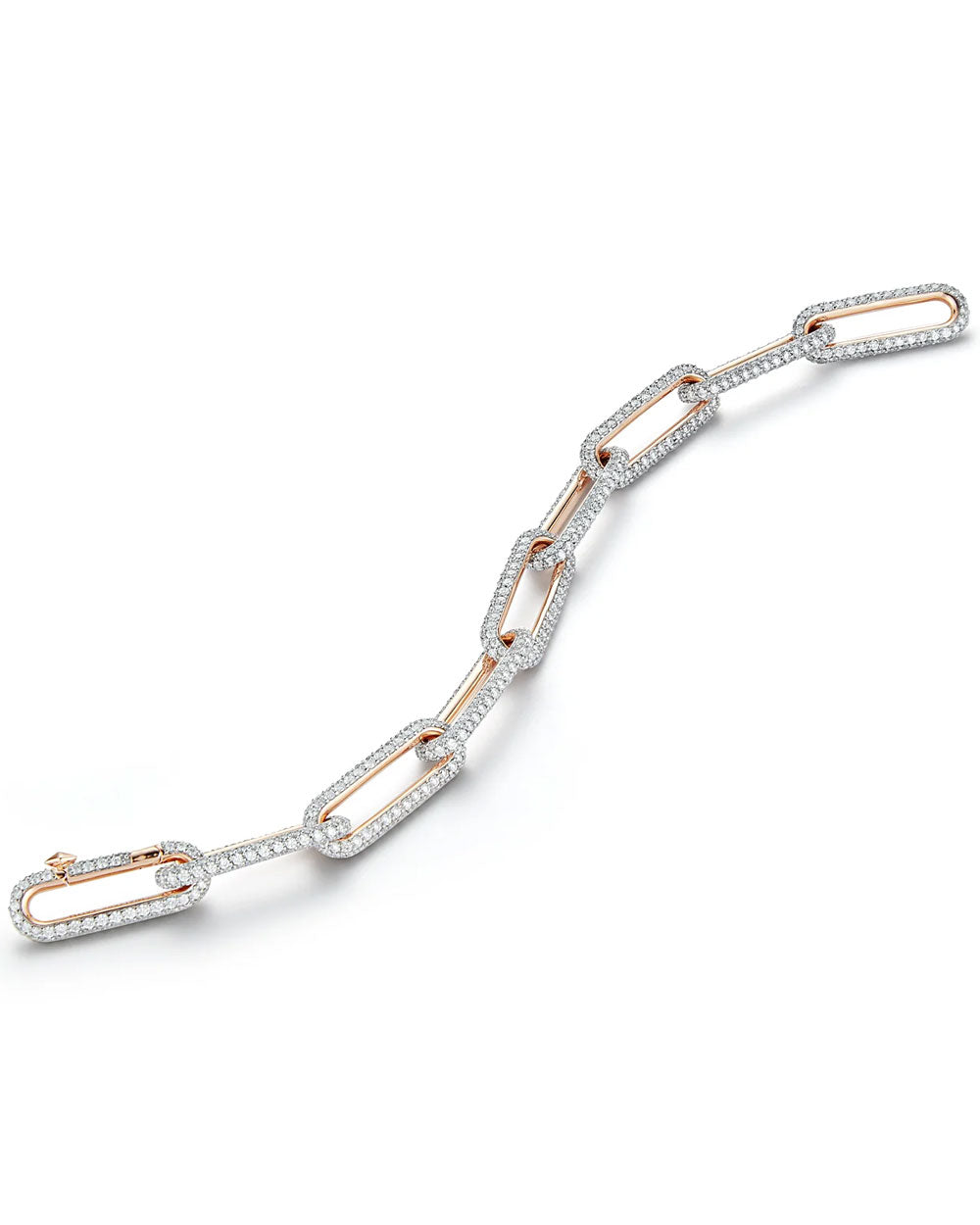 Saxon All Diamond Chain Link Bracelet
