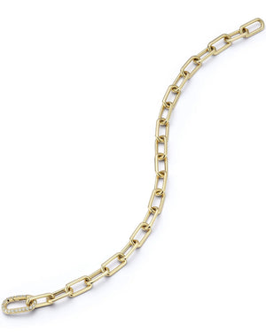 Saxon Elongated Diamond Clasp Chain Link Bracelet