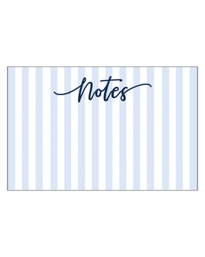 Blue Cabana Stripes “Notes” Slab Notepad