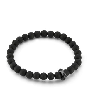 Black Diamond and Onyx Stretch 7" Bracelet