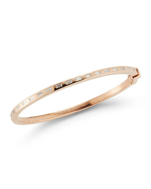 Diamond Baguette Hinged Bangle