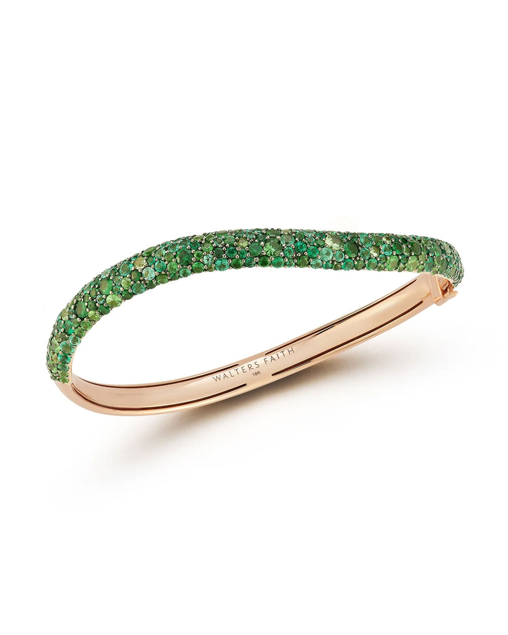 Julian Emerald Wave Bangle Bracelet