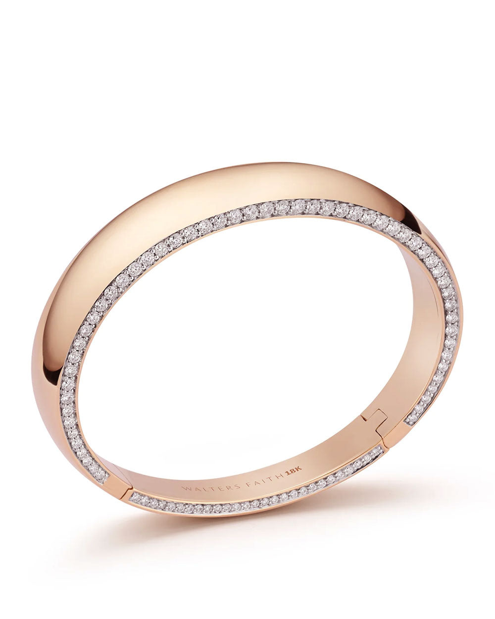 Lytton Diamond Edge Bombe Bangle Bracelet