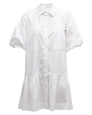White Crissy Core Cotton Poplin Dress