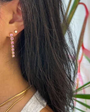 Pink Sapphire Cascade Earrings