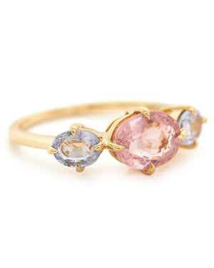 Pink Tourmaline and Spinel Macaroon Ring