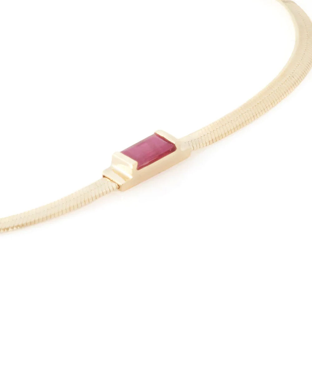 Ruby Herringbone Bracelet