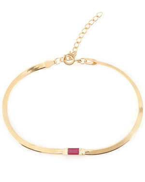 Ruby Herringbone Bracelet