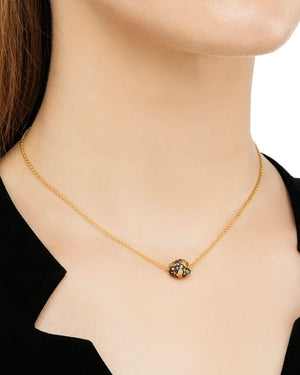 Single Bead Diamond Necklace