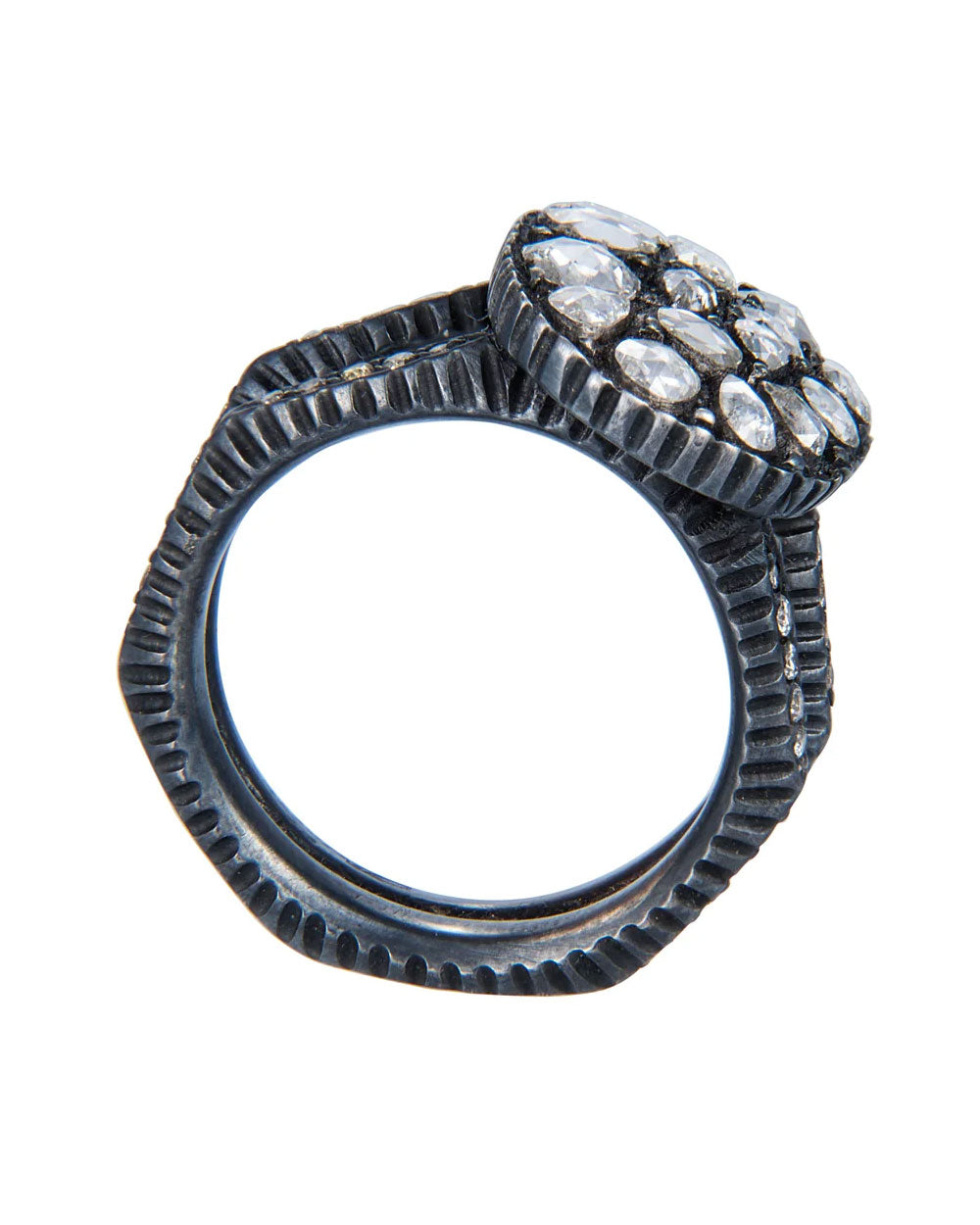 Sara Mosaic Diamond Oval Ring