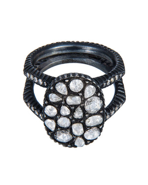 Sara Mosaic Diamond Oval Ring