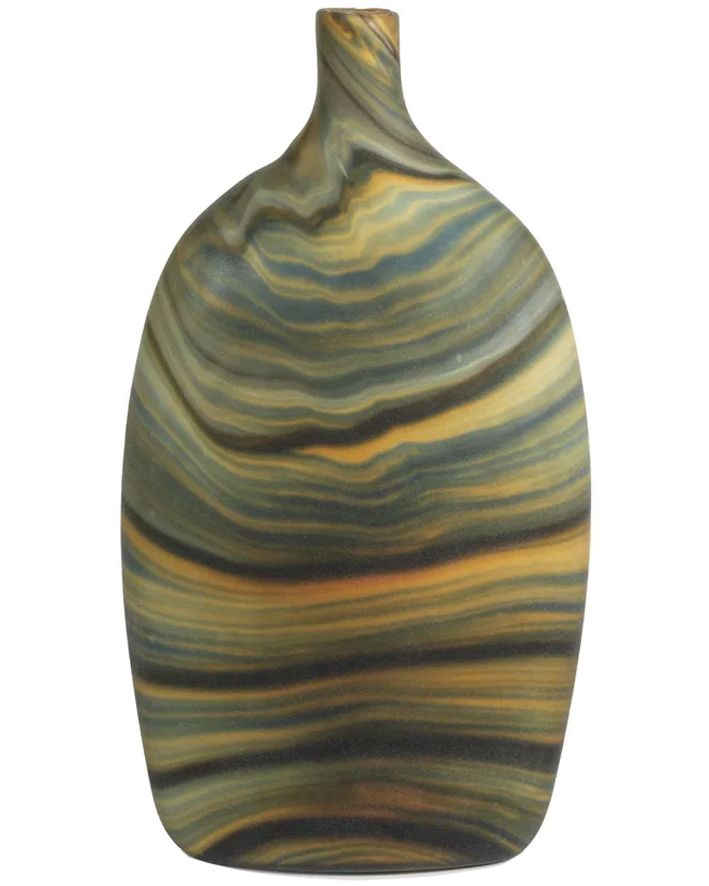 Large Lucca Marbleized Glass Vase