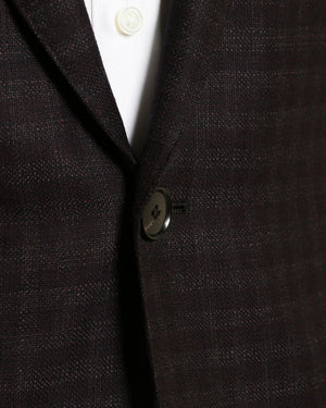 Brown and Burgundy 15MilMil15 Checked Sportcoat