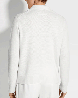 Cream Johnny Collar Sweater