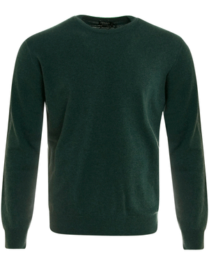 Dark Green Oasi Cashmere Crewneck Sweater