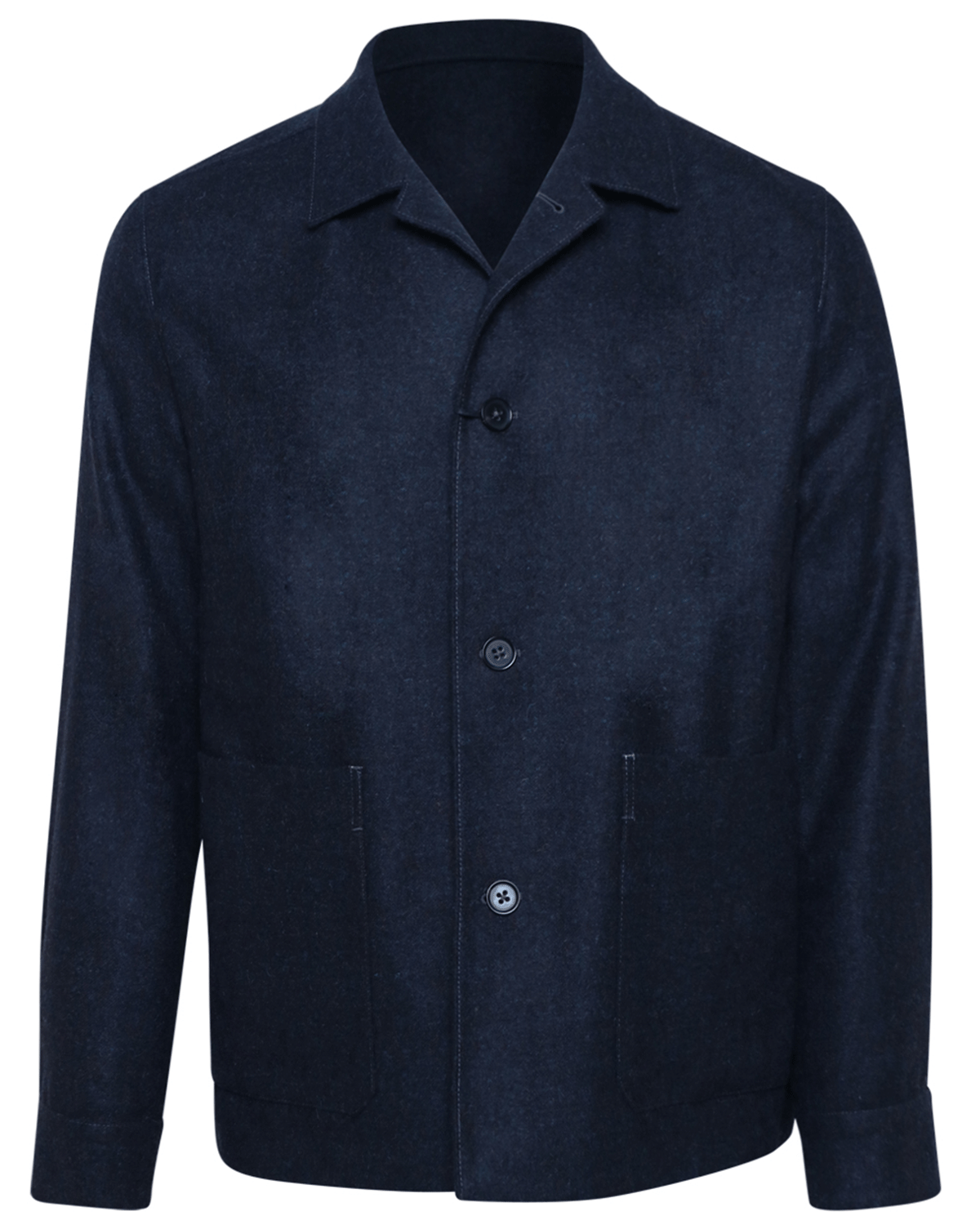 Dark Grey Wool Blend Chore Jacket
