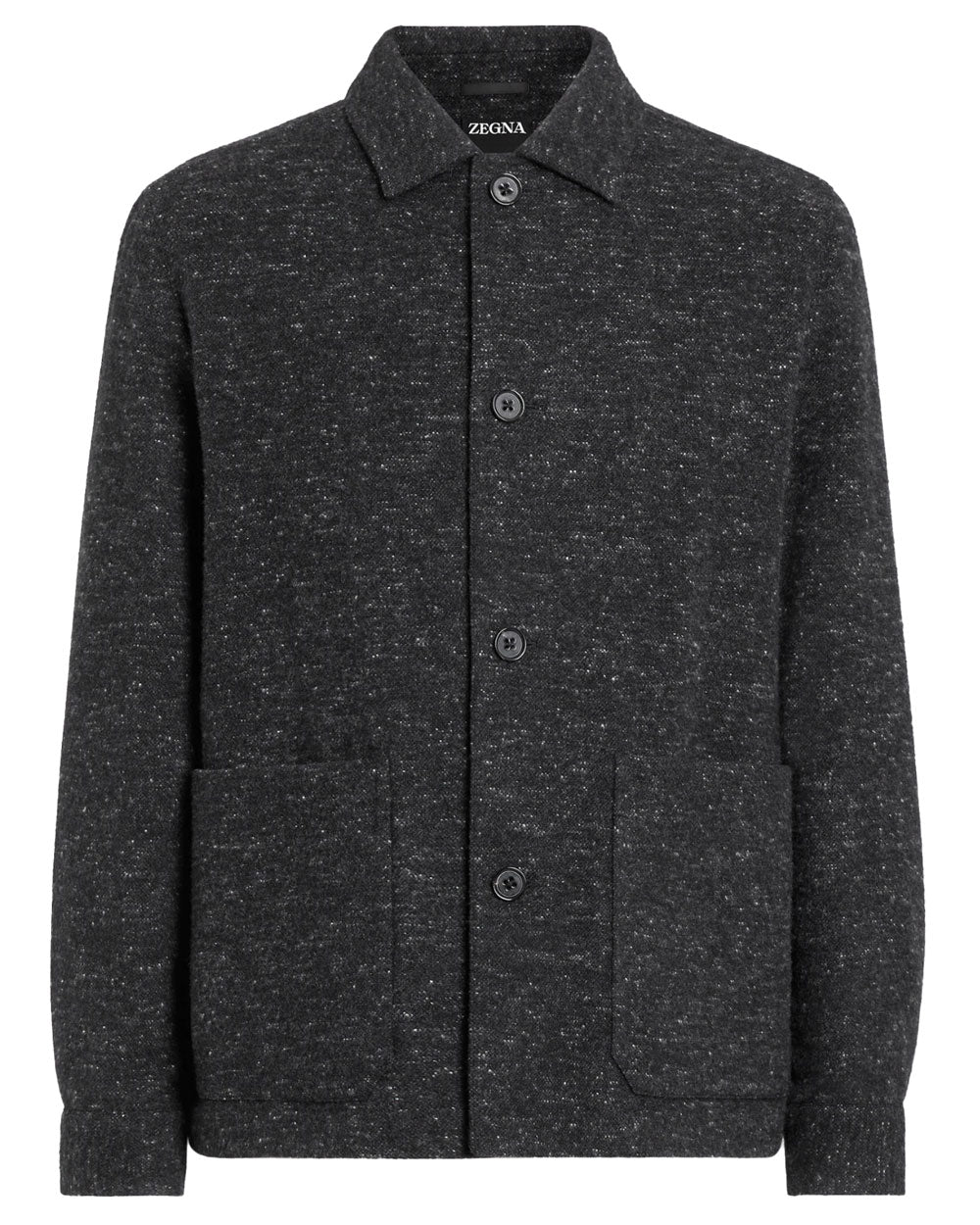 Dark Gray Pure Cashmere Chore Jacket