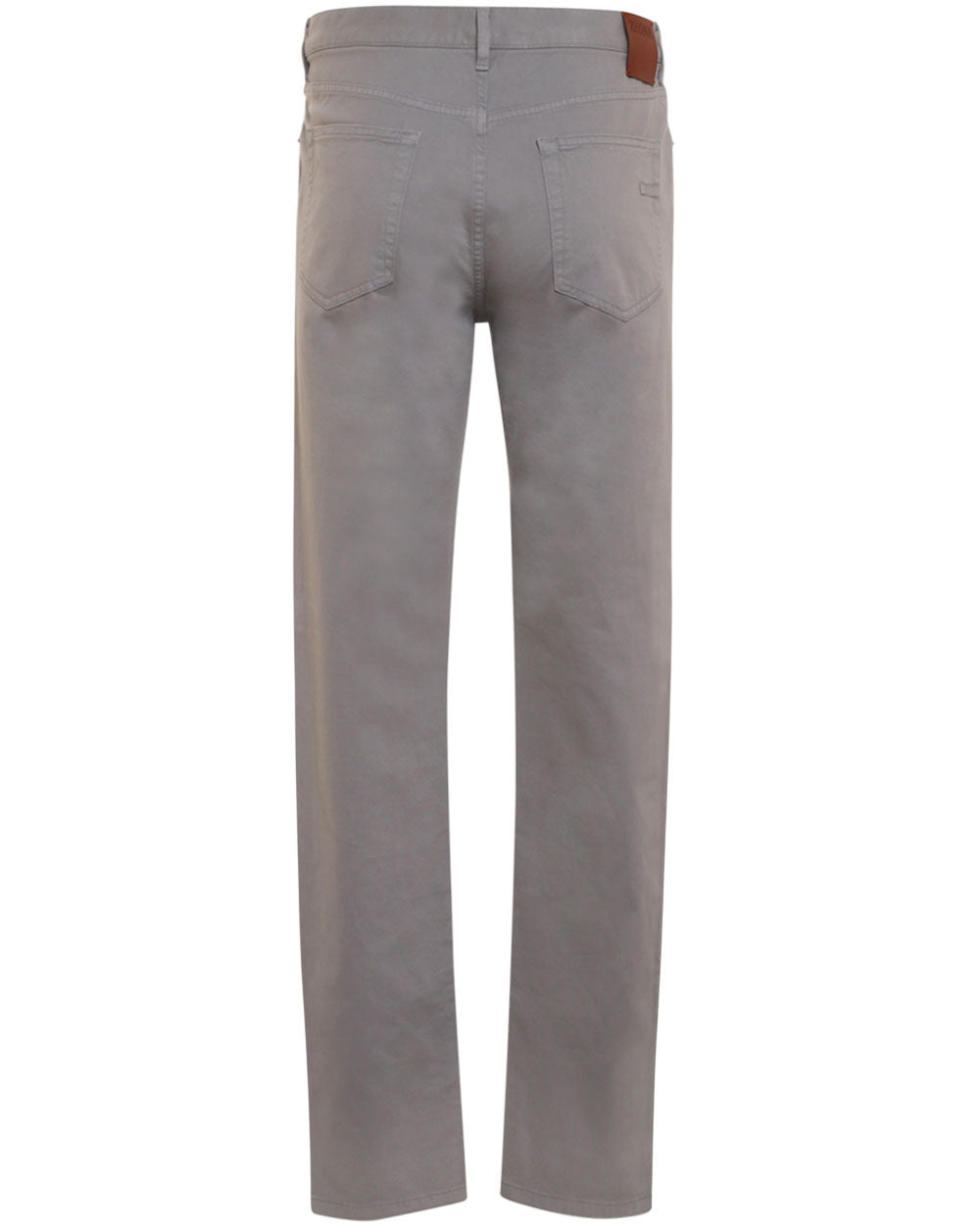 Grey Cotton Blend Casual Pant