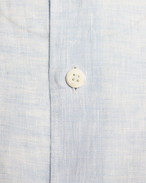 Heathered Blue Linen Short Sleeve Sportshirt