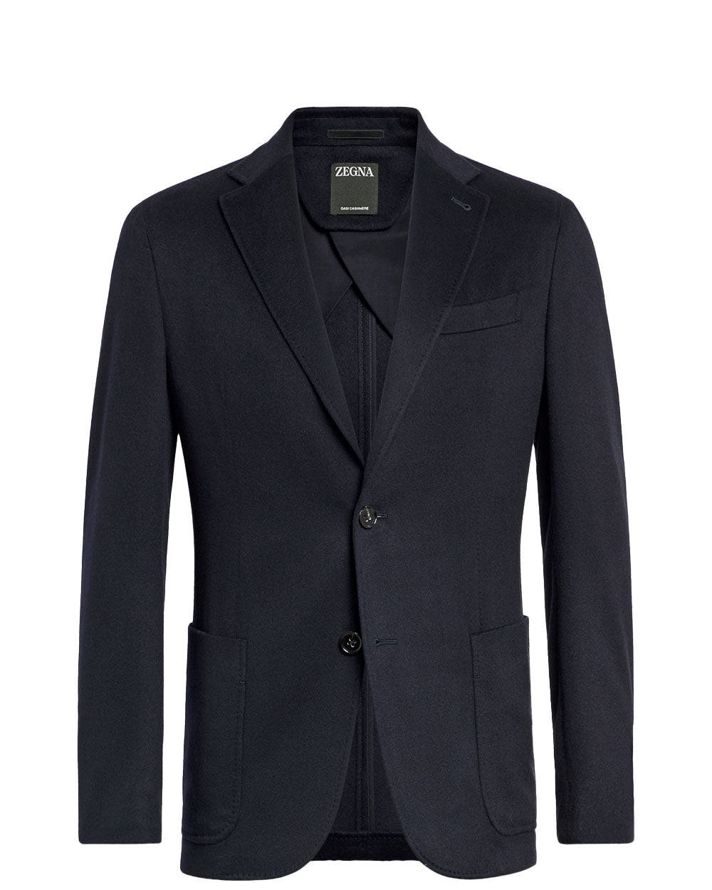 Navy Blue Oasi Cashmere Solid Sportcoat