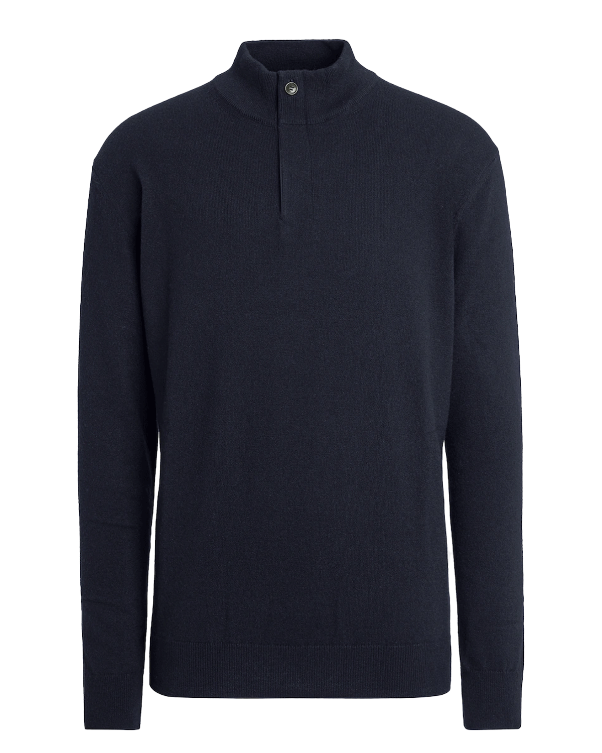 Navy Blue Oasi Cashmere Zip Mock Sweater