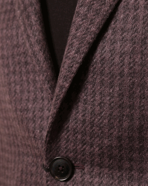 Purple and Dark Grey Cashmere Blend Checked Sportcoat