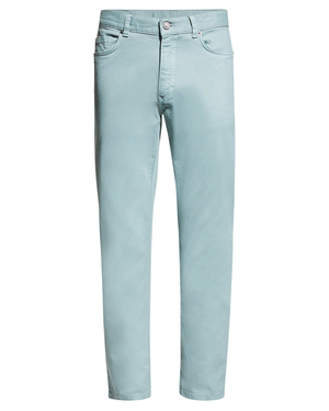 Seafoam Gabardine Slim Fit Denim