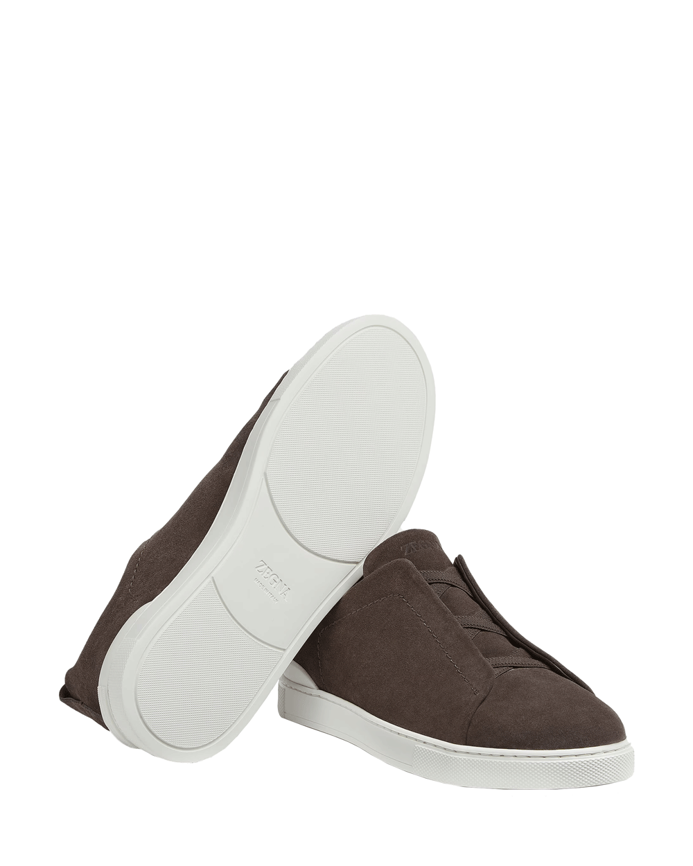 Suede Triple Stitch Sneakers in Mocha